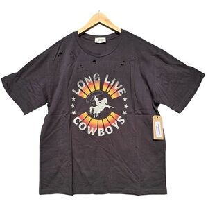 Refined Canvas MWT Men's Long Live Cowboys Graphic T Shirt Distressed
Size L